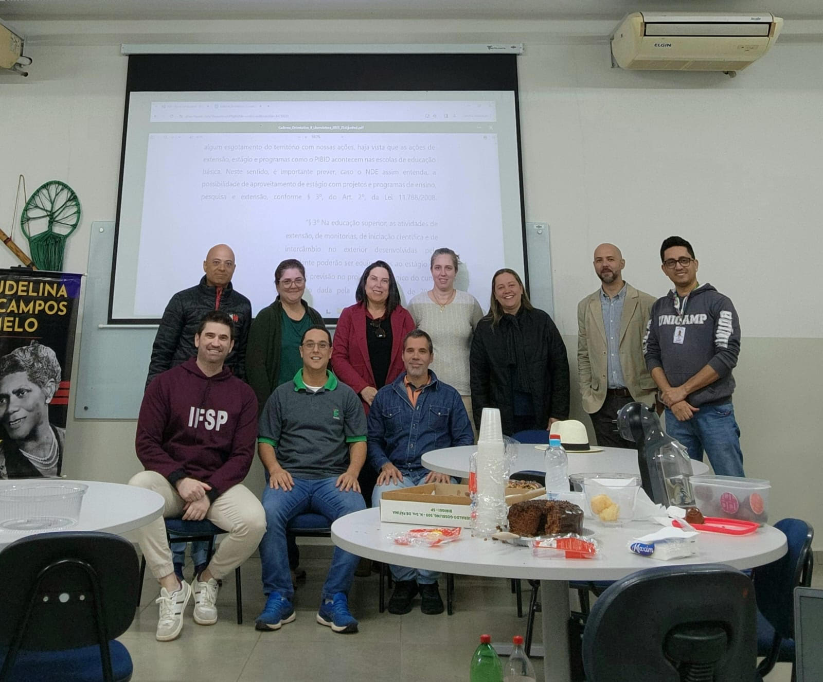 Reunião no Campus Birigui, no dia 24 de junho, com as coordenações dos cursos de Licenciatura em Matemática e em Física, além do diretor Educacional