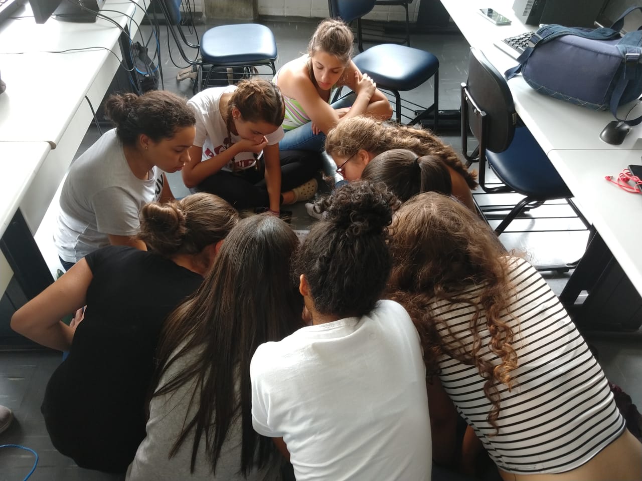 Alunos de Guarulhos durante a Olimpíada